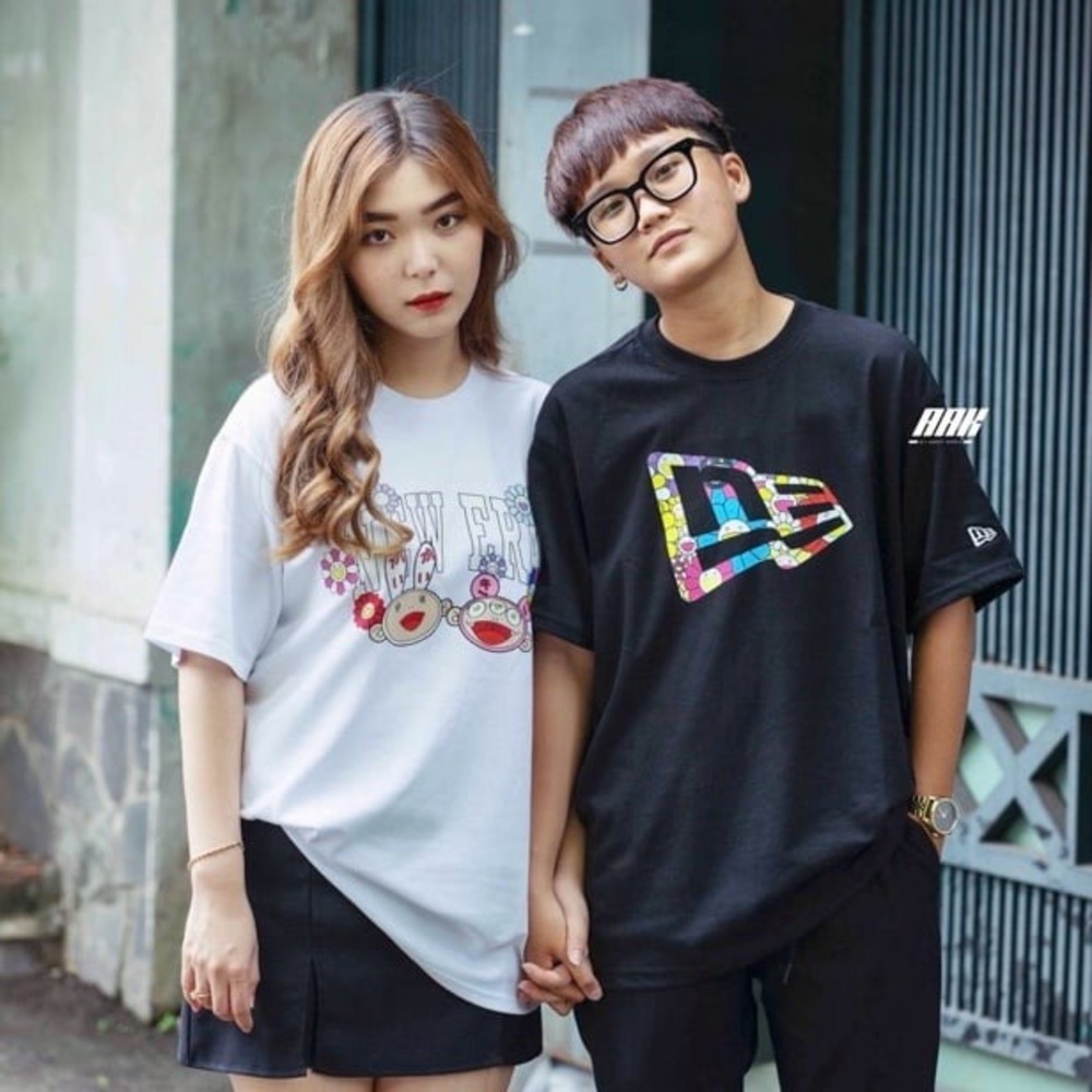 New Era x Takashi Murakami Flag Flower T-shirt Mens Small Black 13083532